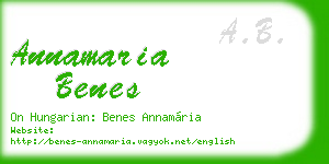 annamaria benes business card