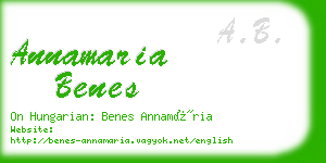 annamaria benes business card